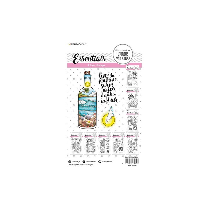 (BL-ES-STAMP253)Studio light BL Clear stamp Bottled ocean Essentials nr.253
