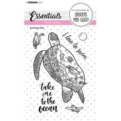 (BL-ES-STAMP255)Studio light BL Clear stamp Swimming turtle Essentials nr.255