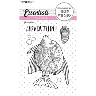 (BL-ES-STAMP256)Studio light BL Clear stamp Adventure fish Essentials nr.256