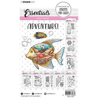(BL-ES-STAMP256)Studio light BL Clear stamp Adventure fish Essentials nr.256
