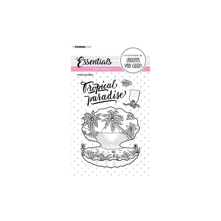 (BL-ES-STAMP257)Studio light BL Clear stamp Tropical paradise Essentials nr.257