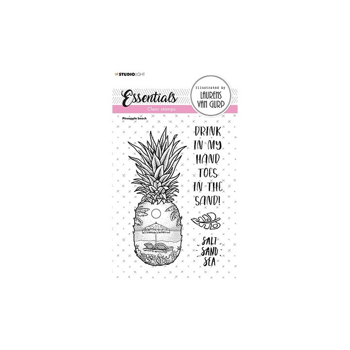 (BL-ES-STAMP258)Studio light BL Clear stamp Pineapple beach Essentials nr.258
