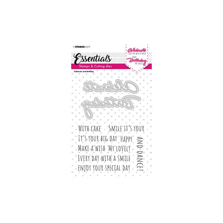 (SL-ES-SCD40)Studio light  SL Clear stamp + Dies Celebration and Birthday Essentials nr.40