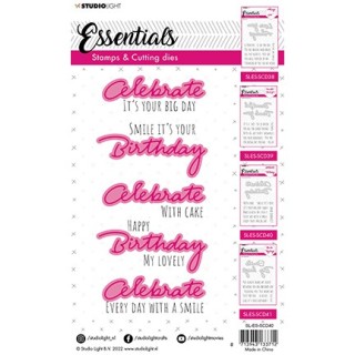 (SL-ES-SCD40)Studio light  SL Clear stamp + Dies Celebration and Birthday Essentials nr.40