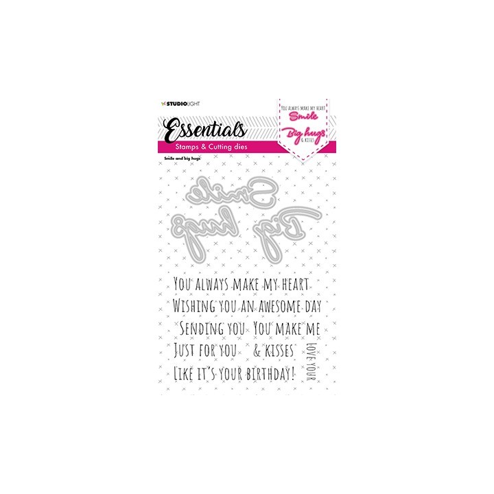 (SL-ES-SCD41)Studio light  SL Clear stamp + Dies Smile and Big hugs Essentials nr.41