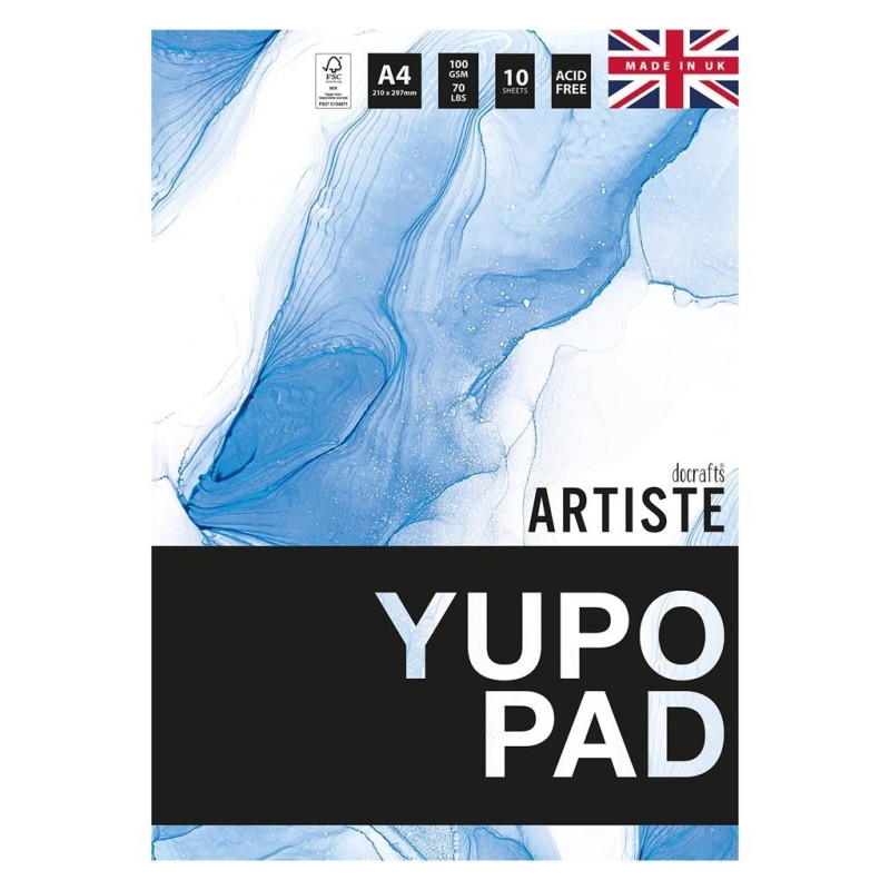 (DOA 101125)Docrafts Artiste YUPO Pad A4 100gsm (10pcs)