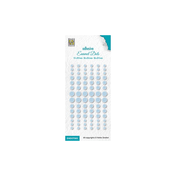(ENDOT003)Nellie's Choice Enamel dots, Baby blue