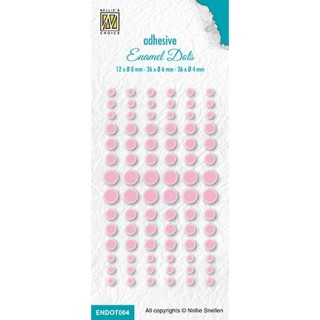 (ENDOT004)Nellie's Choice Enamel dots, Baby pink