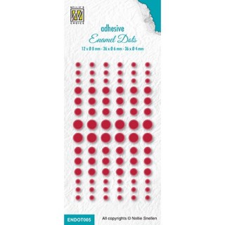 (ENDOT005)Nellie's Choice Enamel dots, Red