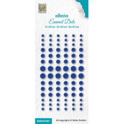 (ENDOT007)Nellie's Choice Enamel dots, Blue