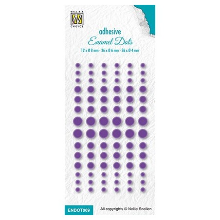 (ENDOT009)Nellie's Choice Enamel dots, Purple