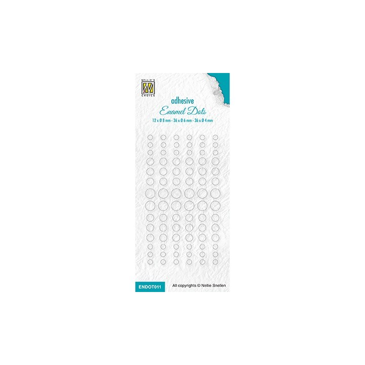 (ENDOT011)Nellie's Choice Enamel dots, Transparent