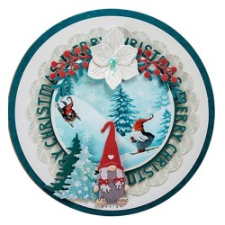 (CR1595)Craftables Merry Christmas circle by Marleen