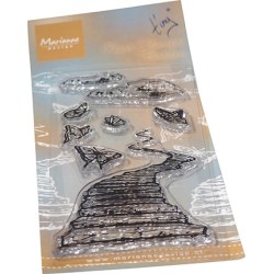 (TC0897)Clear stamp Tiny's Border - Stairway to heaven