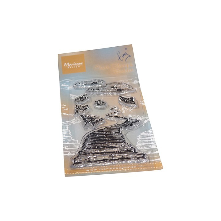 (TC0897)Clear stamp Tiny's Border - Stairway to heaven