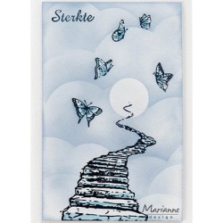 (TC0897)Clear stamp Tiny's Border - Stairway to heaven