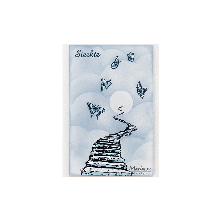 (TC0897)Clear stamp Tiny's Border - Stairway to heaven