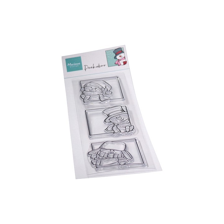 (CS1102)Stamp Peek-a-boo Snowmen