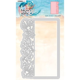 (SL-TO-CD232)Studio Light SL Cutting Die Coral border card shape Take me to the Ocean nr.232