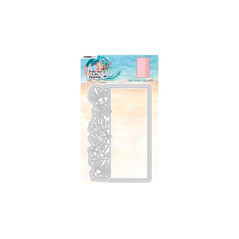 (SL-TO-CD232)Studio Light SL Cutting Die Coral border card shape Take me to the Ocean nr.232