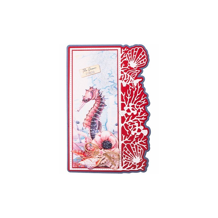 (SL-TO-CD232)Studio Light SL Cutting Die Coral border card shape Take me to the Ocean nr.232