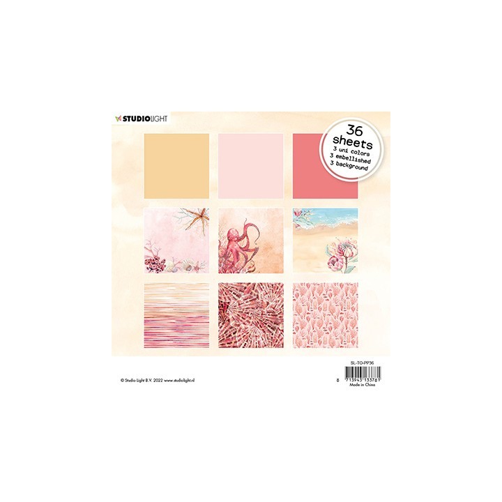 (SL-TO-PP36)Studio Light SL Paper Pad Warm colors Take me to the Ocean nr.36