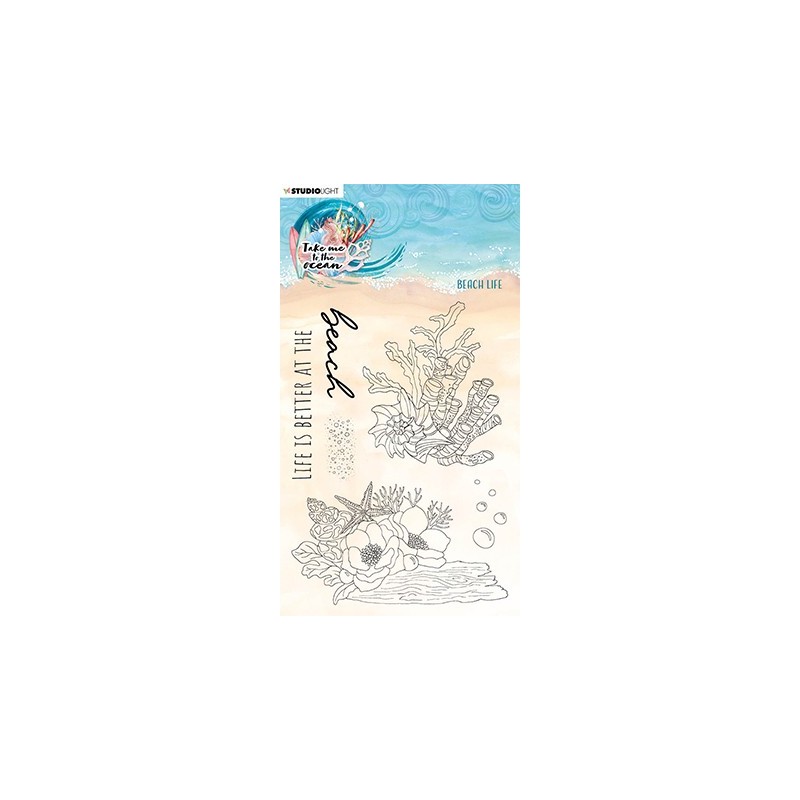 (SL-TO-STAMP216)Studio light BL Clear stamp Beach life Take me to the Ocean nr.216