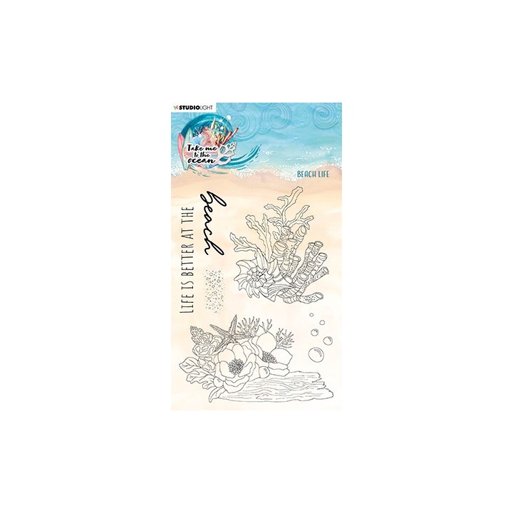 (SL-TO-STAMP216)Studio light BL Clear stamp Beach life Take me to the Ocean nr.216