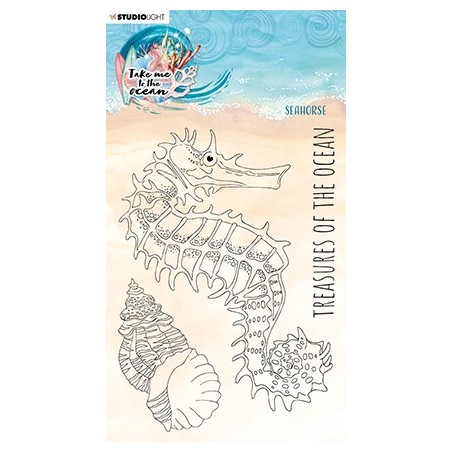 (SL-TO-STAMP218)Studio light BL Clear stamp Seahorse Take me to the Ocean nr.218