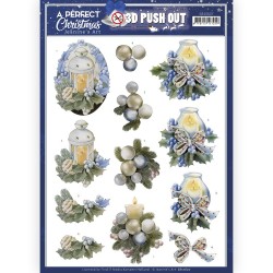(SB10607)3D Push Out - Jeanine's Art - A Perfect Christmas - Christmas Candles