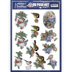 (SB10608)3D Push Out - Jeanine's Art - A Perfect Christmas - Christmas Birds