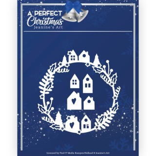 (JAD10160)Dies - Jeanine's Art - A Perfect Christmas - Christmas Houses Wreath