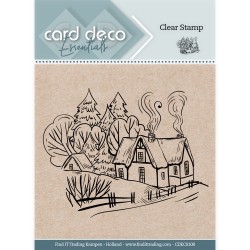 (CDECS108)Card Deco Essentials Clear Stamps - Christmas House