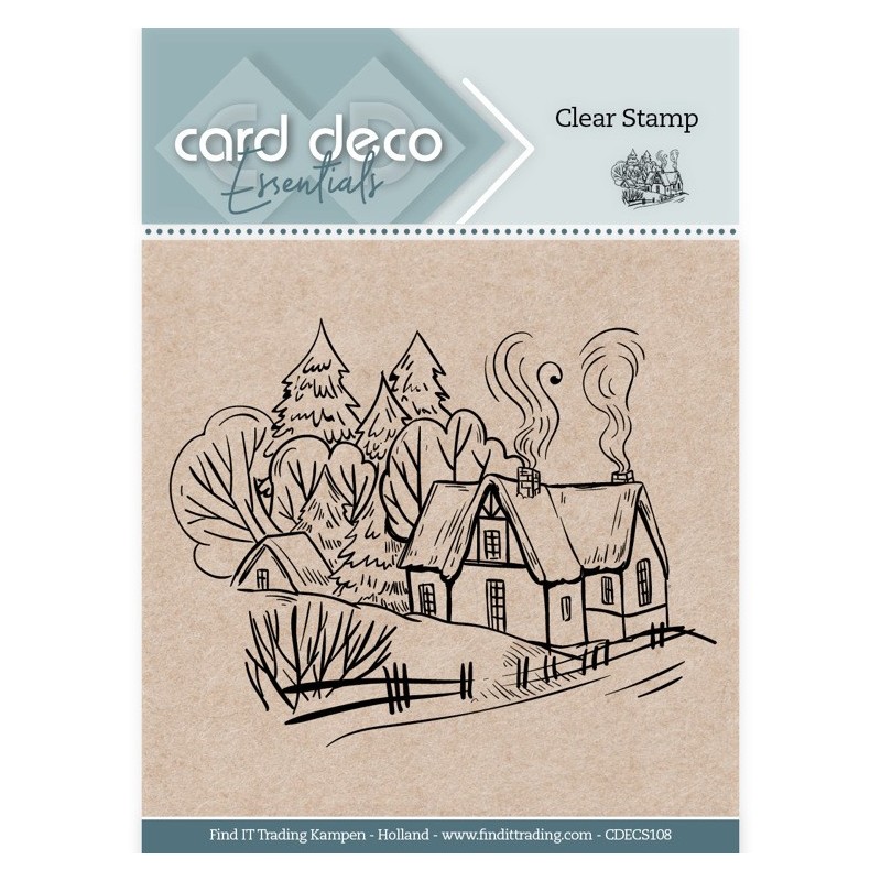 (CDECS108)Card Deco Essentials Clear Stamps - Christmas House