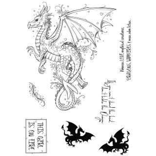 (PI173)Pink Ink Designs Snap Dragon Clear Stamp