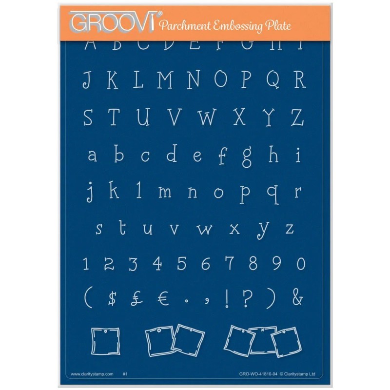 (GRO-WO-41810-04)Groovi Plate A5 BARBARA'S FEEL GÜD GNOMES LETTERBOX ABC