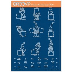 (GRO-FY-41669-04)Groovi Plate A5 BARBARA'S FEEL GÜD GNOMES & LETTERBOXES
