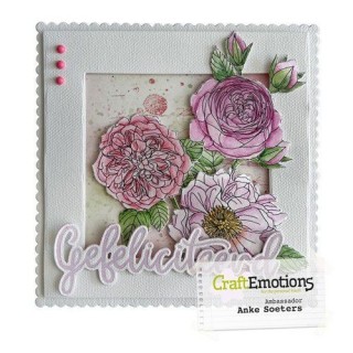 (3025)CraftEmotions clearstamps A5 - Rose