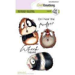 (1540)CraftEmotions clearstamps A6 - Guinea pig 2 Carla Creaties