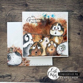 (1540)CraftEmotions clearstamps A6 - Guinea pig 2 Carla Creaties