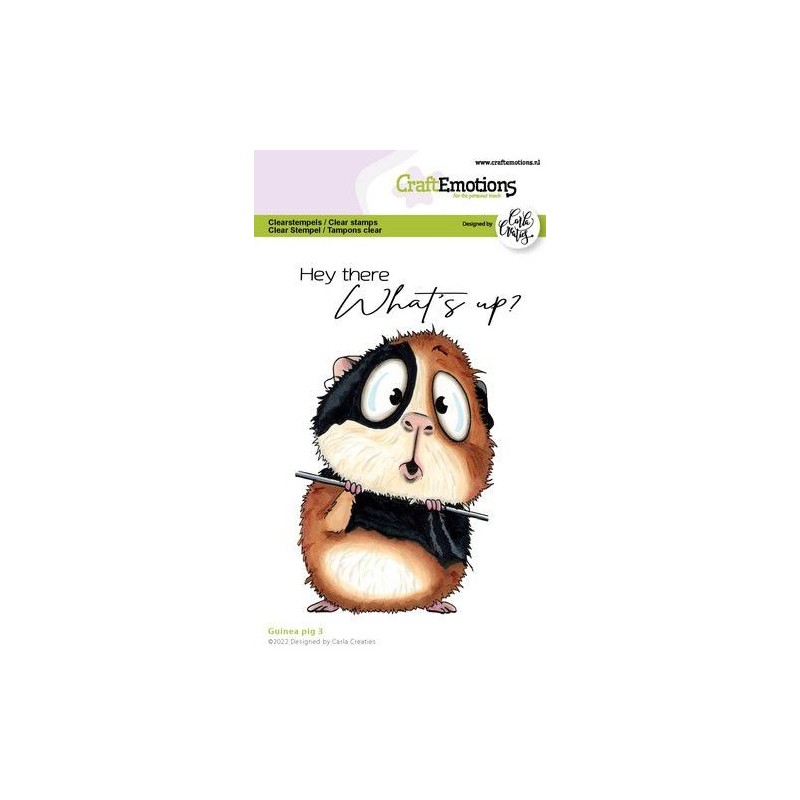 (1541)CraftEmotions clearstamps A6 - Guinea pig 3 Carla Creaties