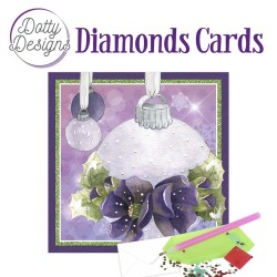 (DDDC1051)Dotty Designs Diamond Cards - Christmas Bauble in Purple