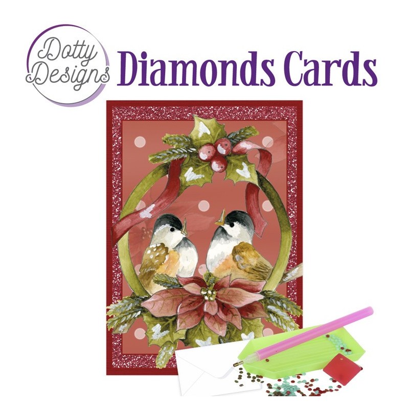 (DDDC1053)Dotty Designs Diamond Cards - Birds in a Pendant