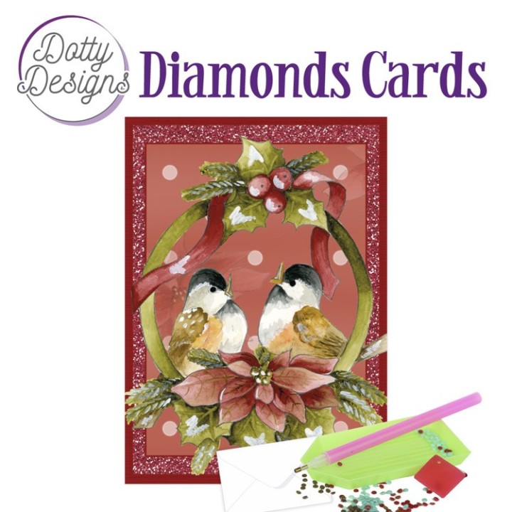 (DDDC1053)Dotty Designs Diamond Cards - Birds in a Pendant