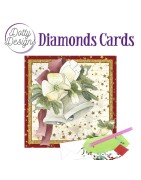 (DDDC1054)Dotty Designs Diamond Cards - Christmas Bells with White Flowers