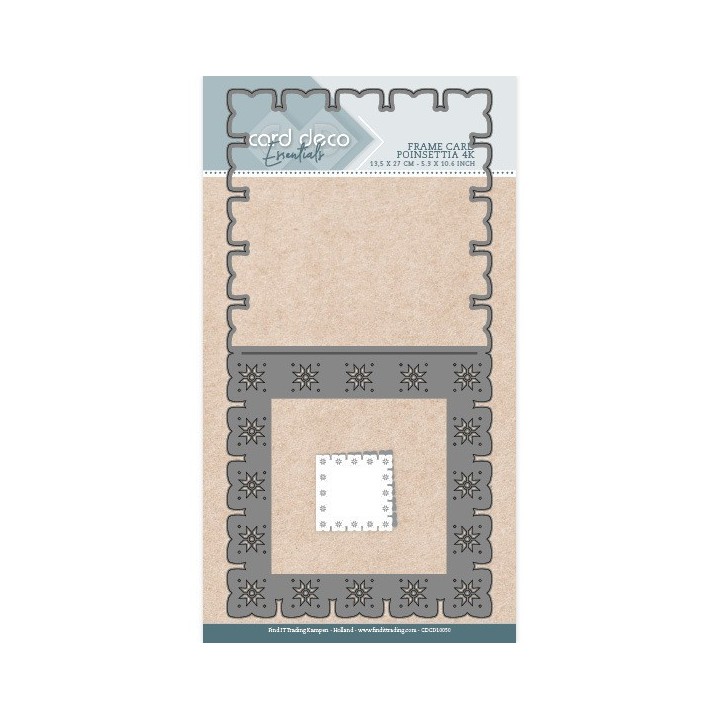 (CDCD10050)Card Deco Essentials Frame Dies - Poinsettia - 4K