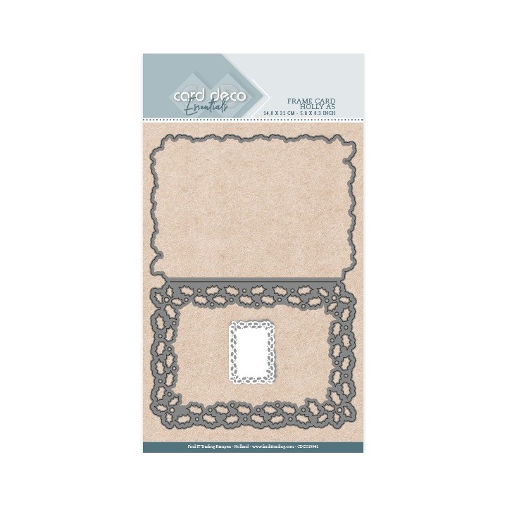 (CDCD10041)Card Deco Essentials Frame Dies - Holly - A5