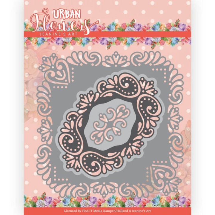 (JAD10163)Dies - Jeanine's Art - Urban Flowers - Urban Square
