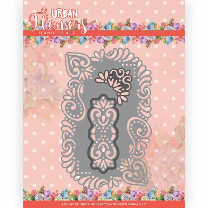(JAD10164)Dies - Jeanine's Art - Urban Flowers - Urban Rectangle