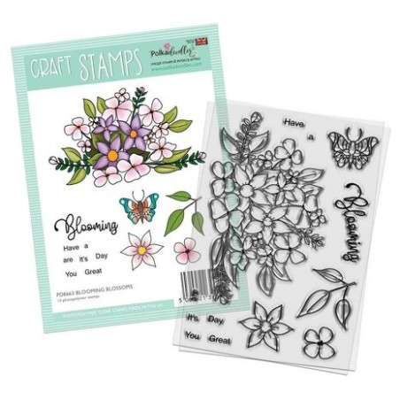(PD8663)Polkadoodles Blooming Blossom Flower Clear Stamps